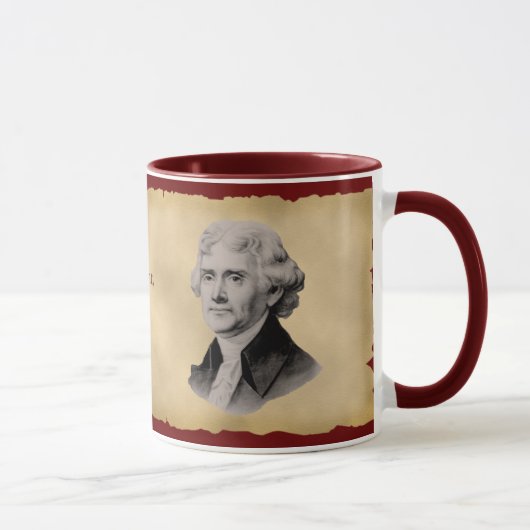 Thomas- Jeffersonzitat-Kaffee-Tasse Tasse (Rechts)