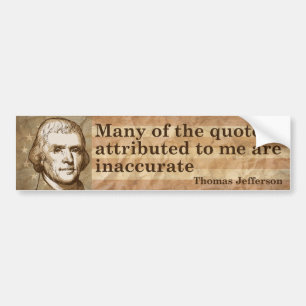 Thomas- Jeffersonzitate Autoaufkleber