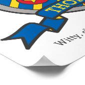 Thomas Jungs Name bedeutet heraldry Schild Poster (Ecke)