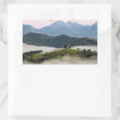 Thomas Kirche und Berge, Slowenien Rechteck Rechteckiger Aufkleber (Tasche)