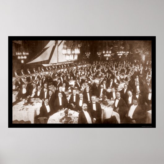 Thomas Lipton Banquet Foto 1906 Poster (Vorne)