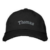 "Thomas" Männername bestickt, Bestickte Baseballkappe (Vorderseite)