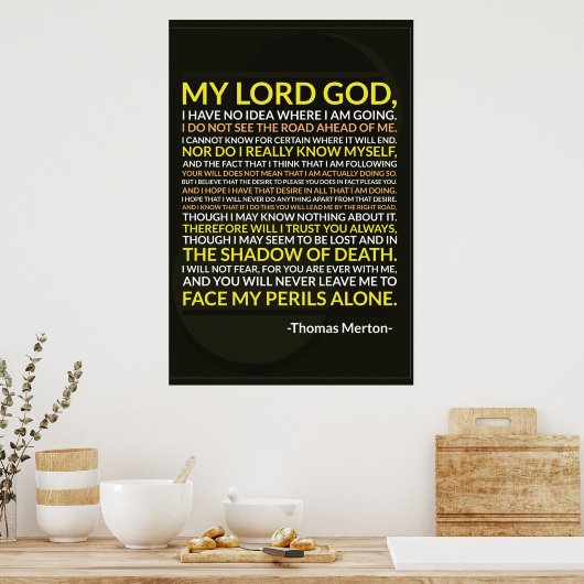 Thomas Merton Prayer Poster (Küche)