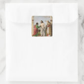 Thomas mit St. Magnus, c.1504-05 Quadratischer Aufkleber (Tasche)