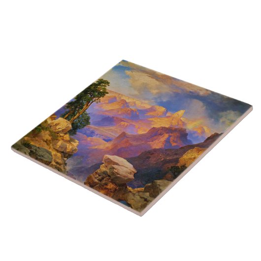 Thomas Moran art, Grand Canyon mit Rainbow Fliese (Seite)