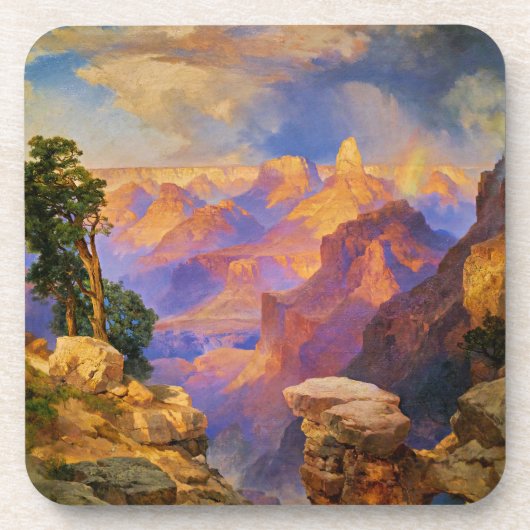Thomas Moran art, Grand Canyon mit Rainbow Getränkeuntersetzer (Vorderseite)