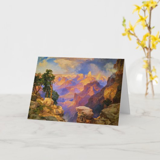 Thomas Moran art, Grand Canyon mit Rainbow Karte (Gelbe Blume)