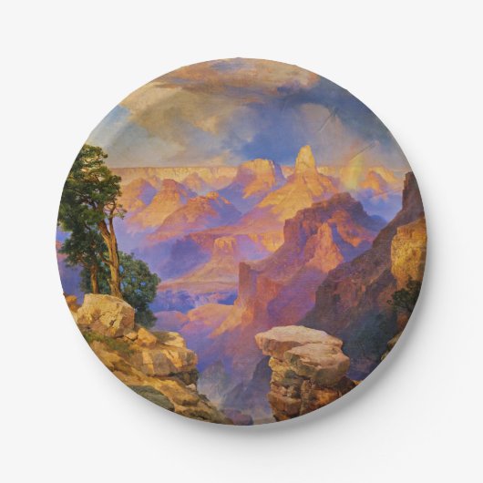 Thomas Moran art, Grand Canyon mit Rainbow Pappteller (Vorderseite)
