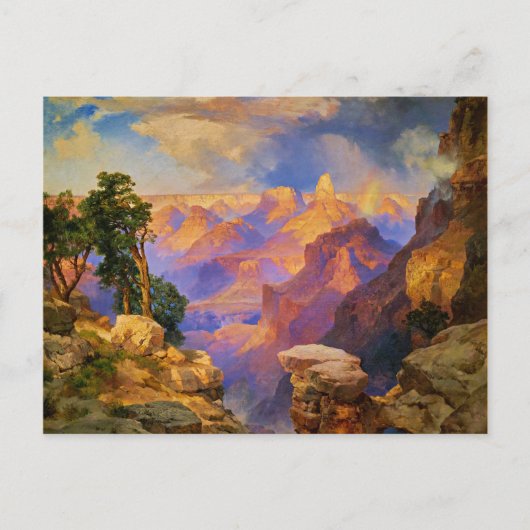 Thomas Moran art, Grand Canyon mit Rainbow Postkarte (Vorderseite)