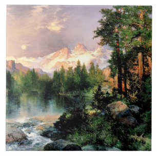 Thomas Moran - Drei Tetons Fliese