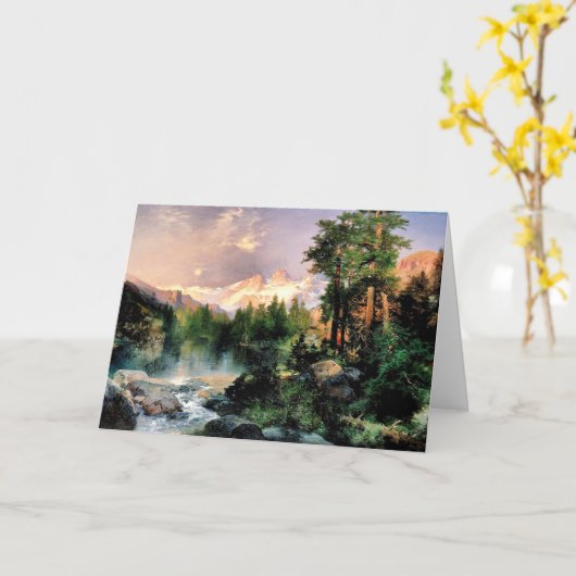 Thomas Moran - Drei Tetons Karte (Gelbe Blume)