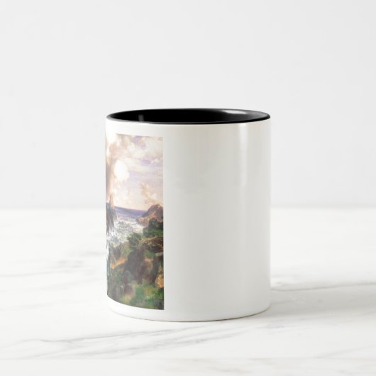 Thomas Moran Point Lobos Monterey California. Zweifarbige Tasse (Mittel)