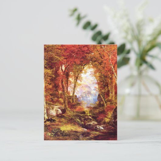 Thomas Moran - Unter den Bäumen, schöne Kunst Postkarte (Stehend Vorderseite)