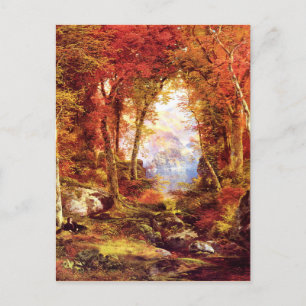 Thomas Moran - Unter den Bäumen, schöne Kunst Postkarte
