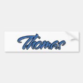 Thomas Name blue Aufkleber Sticker Autoaufkleber (Vorne)