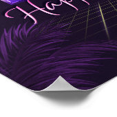 Thomas Name Vorname lila retro Poster Geburtstag (Ecke)