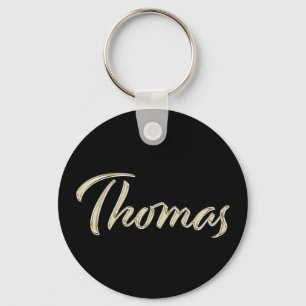 Thomas Name Whitegold Button Schlüsselger Schlüsselanhänger