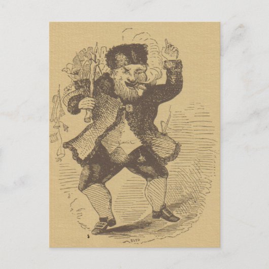 Thomas Nast's Early St. Nick Zeichnend Karte (Vorderseite)