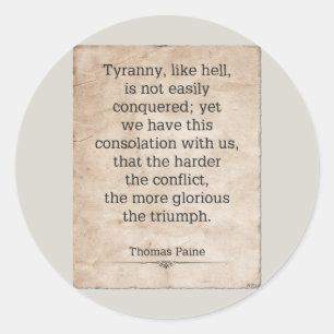 Thomas Paine #1 Runder Aufkleber