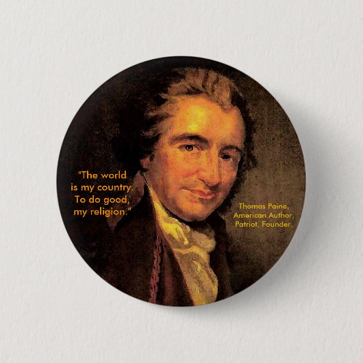Thomas Paine, Amerikaner - Knopf Button (Vorderseite)