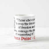 Thomas Paine: Der Segen der Freiheit! Kaffeetasse (Mittel)