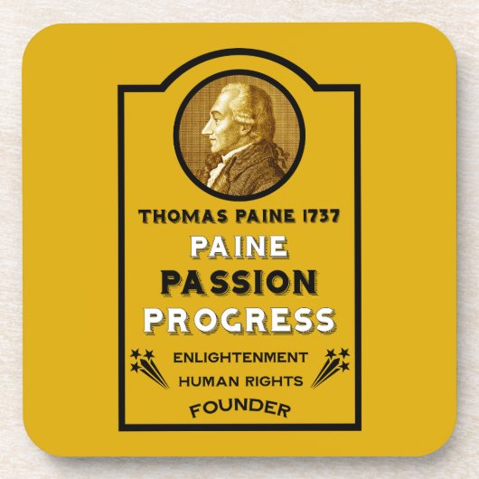 Thomas Paine Getränkeuntersetzer (Vorderseite)