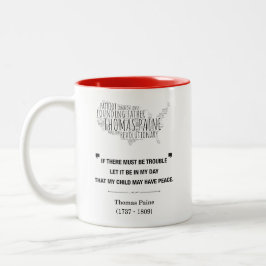 Thomas Paine Liberty Zitat Zweifarbige Tasse