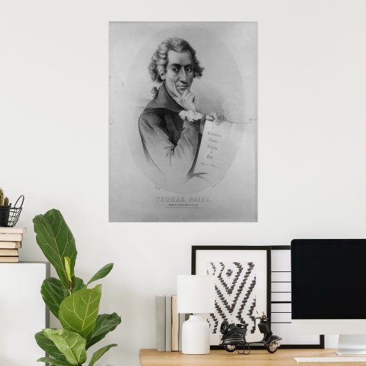 THOMAS PAINE Lithograph von Peter Kramer Poster (Heimbüro)