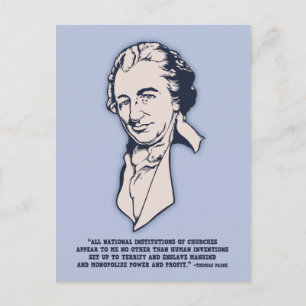 Thomas Paine - Mega-Churches Postkarte
