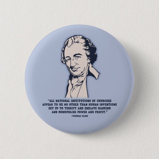 Thomas Paine - Mega-Kirchen Button (Vorderseite)