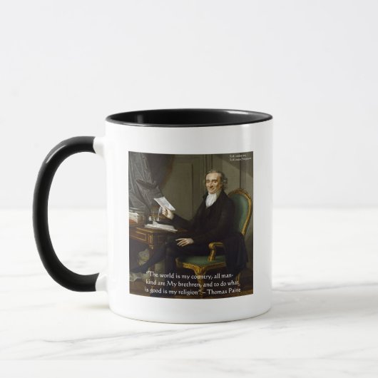 Thomas Paine "My Brethren" Quote Ohrts & Cards Tasse (Links)