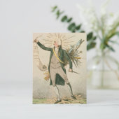 Thomas Paine Politischer Cartoon Postkarte (Stehend Vorderseite)