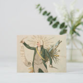 Thomas Paine Politischer Cartoon Postkarte (Stehend Vorderseite)