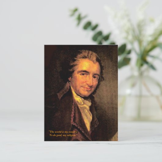 Thomas Paine - Postcard Postkarte (Stehend Vorderseite)