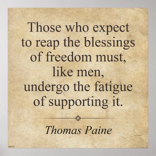 Thomas Paine Poster (Vorne)