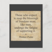 Thomas Paine Postkarte (Vorderseite)