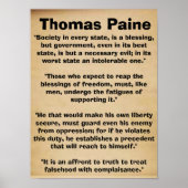 Thomas Paine Quotes Poster (Vorne)