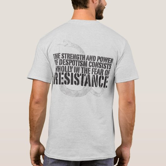 Thomas Paine Resistance Quote T-Shirt (Rückseite)