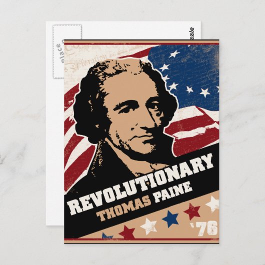 Thomas Paine Revolutionäre Postkarten (Vorne/Hinten)