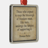 Thomas Paine Silbernes Ornament (Rechts)