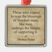 Thomas Paine Silbernes Ornament (Vorne)