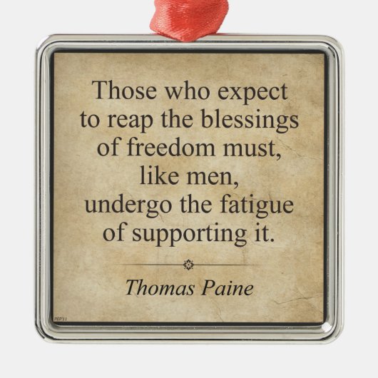 Thomas Paine Silbernes Ornament (Vorne)