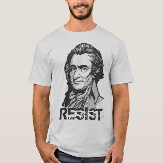 Thomas Paine Widerstand Zitat T-Shirt (Vorderseite)