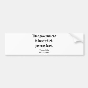 Thomas Paine-Zitat 1a Autoaufkleber