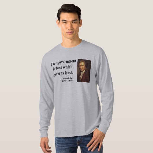 Thomas Paine-Zitat 1b T-Shirt (Vorne ganz)