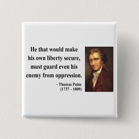 Thomas Paine-Zitat 3b Button (Vorderseite)