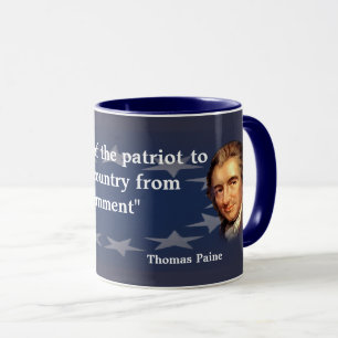 Thomas Paine-Zitat auf der Aufgabe des Patrioten Tasse