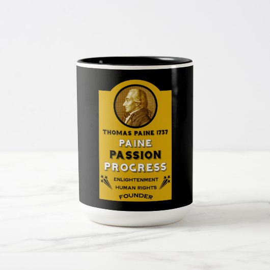 Thomas Paine Zweifarbige Tasse (Mittel)