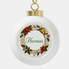 Thomas Personalized Christmas Ball Ornament 