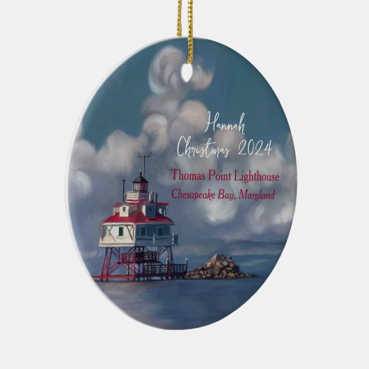 Thomas Point Lighthouse Personalisiert Ornament (Rechts)
